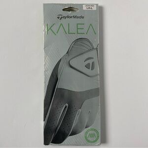 TaylorMade Kalea Golf Glove New NWT Women’s LH Large White Gray Leather Palm